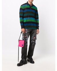 Мужские черные джинсы с принтом от Doublet