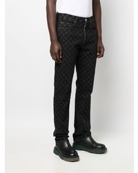 Мужские черные джинсы с принтом от Misbhv