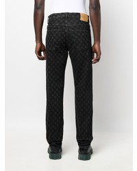 Мужские черные джинсы с принтом от Misbhv