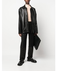 Мужские черные джинсы с принтом от Marine Serre