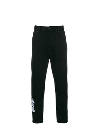 Мужские черные джинсы с принтом от Off-White