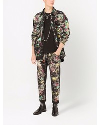 Мужские черные джинсы с принтом от Dolce & Gabbana