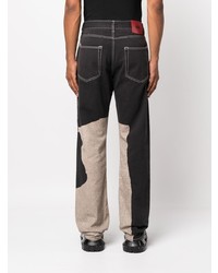 Мужские черные джинсы с принтом от 424