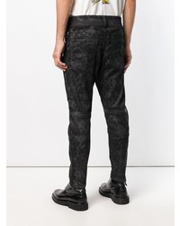 Мужские черные джинсы с принтом от Diesel