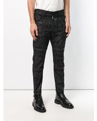 Мужские черные джинсы с принтом от Diesel