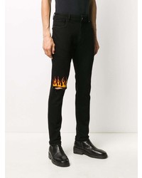 Мужские черные джинсы с принтом от Vision Of Super