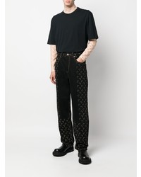 Мужские черные джинсы с принтом от Marine Serre