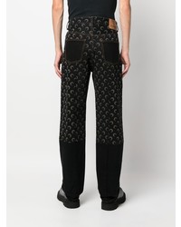 Мужские черные джинсы с принтом от Marine Serre