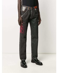 Мужские черные джинсы с принтом от Heron Preston
