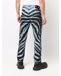 Мужские черные джинсы с принтом от Roberto Cavalli