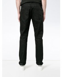 Мужские черные джинсы с шипами от Saint Laurent