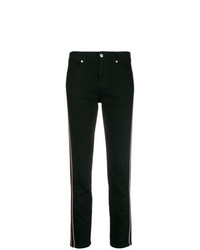 Черные джинсы скинни в вертикальную полоску от Alexander McQueen