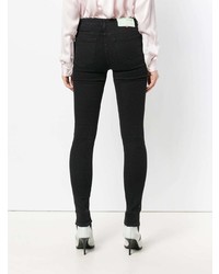 Черные джинсы скинни с вышивкой от Off-White