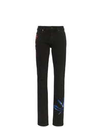 Черные джинсы скинни с принтом тай-дай от Calvin Klein 205W39nyc