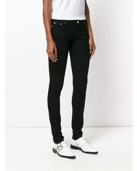 Черные джинсы скинни с принтом от Givenchy