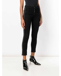 Черные джинсы скинни с украшением от Veronica Beard