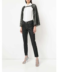 Черные джинсы скинни с украшением от Tu Es Mon Trésor