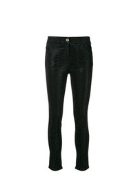 Черные джинсы скинни с украшением от Patrizia Pepe