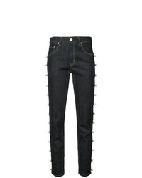 Черные джинсы скинни с украшением от Tu Es Mon Trésor