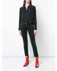 Черные джинсы скинни от rag & bone/JEAN