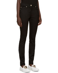 Черные джинсы скинни от Versace