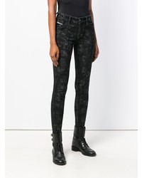 Черные джинсы скинни от Diesel