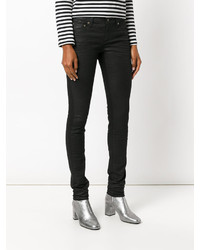 Черные джинсы скинни от Saint Laurent