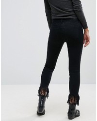 Черные джинсы скинни от Blank NYC