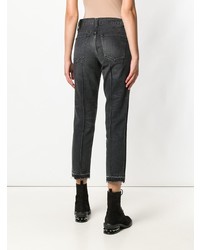 Черные джинсы скинни от Sacai