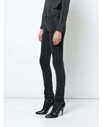 Черные джинсы скинни от Saint Laurent