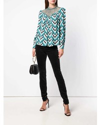 Черные джинсы скинни от Elisabetta Franchi