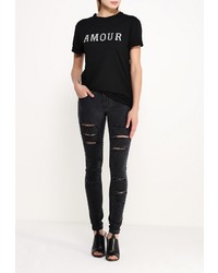 Черные джинсы скинни от LOST INK