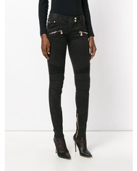Черные джинсы скинни от Balmain