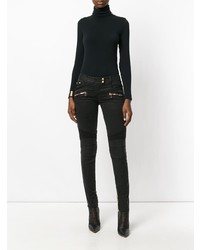 Черные джинсы скинни от Balmain