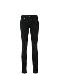 Черные джинсы скинни от Philipp Plein