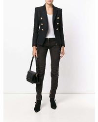 Черные джинсы скинни от Balmain