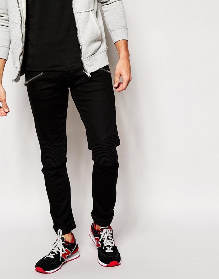 Jack and jones biker jeans sale