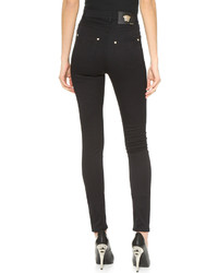Женские черные джинсы от Versace