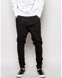 Мужские черные джинсы от Siksilk