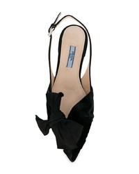 Черные замшевые балетки от Prada