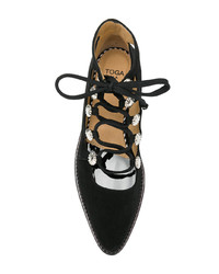 Черные замшевые балетки от Toga Pulla