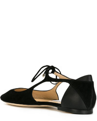 Черные замшевые балетки от Jimmy Choo
