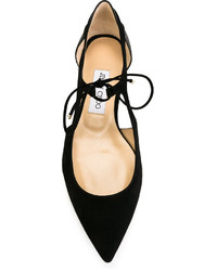 Черные замшевые балетки от Jimmy Choo