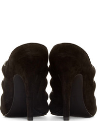 Черные замшевые босоножки на каблуке от Alexander Wang