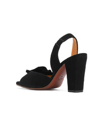 Черные замшевые босоножки на каблуке от Chie Mihara