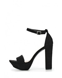 Черные замшевые босоножки на каблуке от Calipso