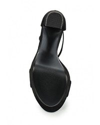 Черные замшевые босоножки на каблуке от Calipso