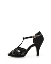 Черные замшевые босоножки на каблуке от Catherine