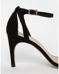 Черные замшевые босоножки на каблуке от Asos