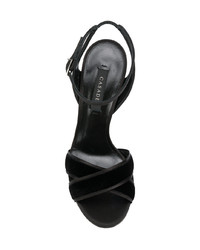 Черные замшевые босоножки на каблуке от Casadei
